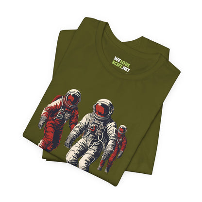 Astronauts In Red Sci-Fi T-Shirt-welovescifi.net