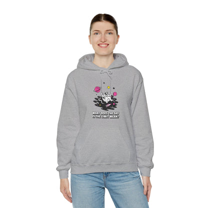 funny astronaut hoodie-Sky is the Limit Funny Astronaut