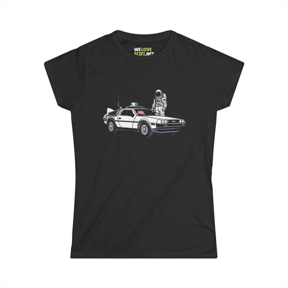 Delorean Astronaut Woman's Tee Let's Take a Ride WeLoveSciFi