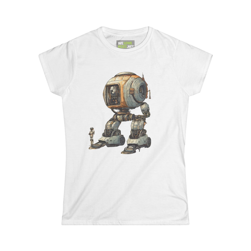 Space Art Tee | Let's Take a Ride Robot Women's T-Shirt