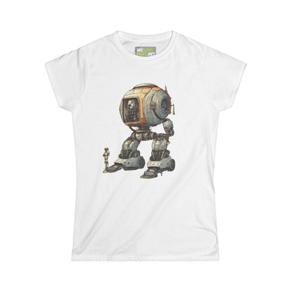 Space Art Tee | Let's Take a Ride Robot Women's T-Shirt