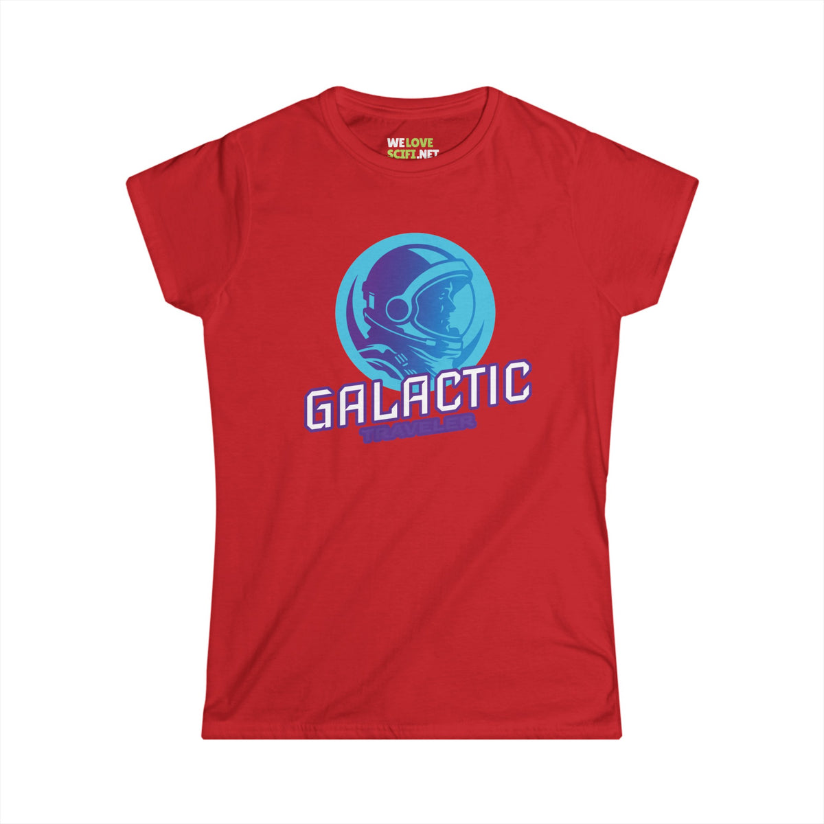 Galactic Traveler Astronaut Woman's Tee-welovescifi.net