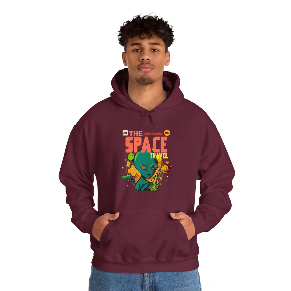 Retro Sci-Fi Hoodie | Space Travel Retro Comic Alien Hoodie