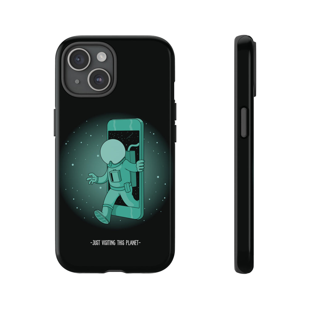 Funny Astronaut iPhone Cases Just Visiting This Planet SciFi