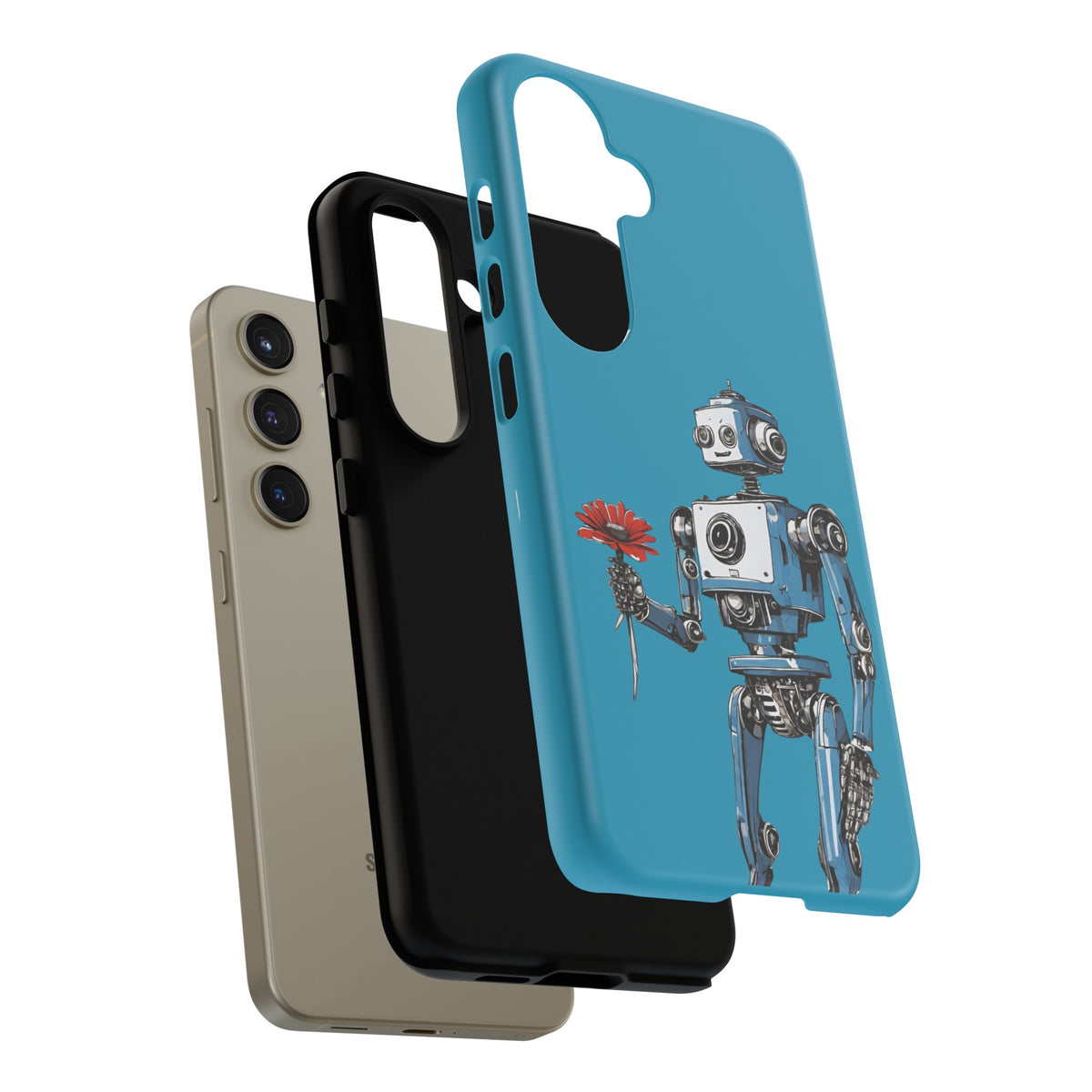 You Never Bring Me Flowers Robot SpaceArt Tough Samsung Galaxy Mobile Cases-welovescifi.net