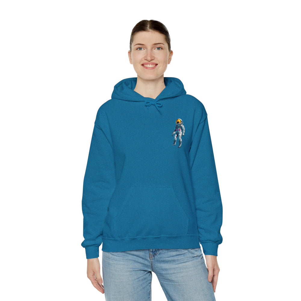 Jump Astronaut Space Art Hoodie - Sci-Fi Adventure Apparel