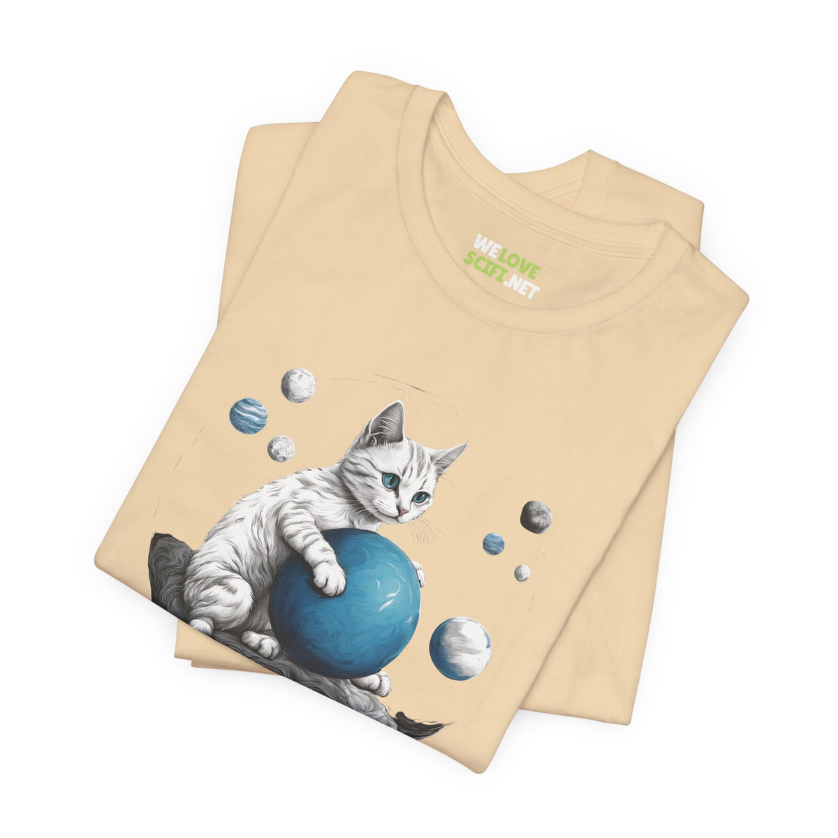 Space Player Cat Sci-Fi T-Shirt | Unique Sci-Fi Tees