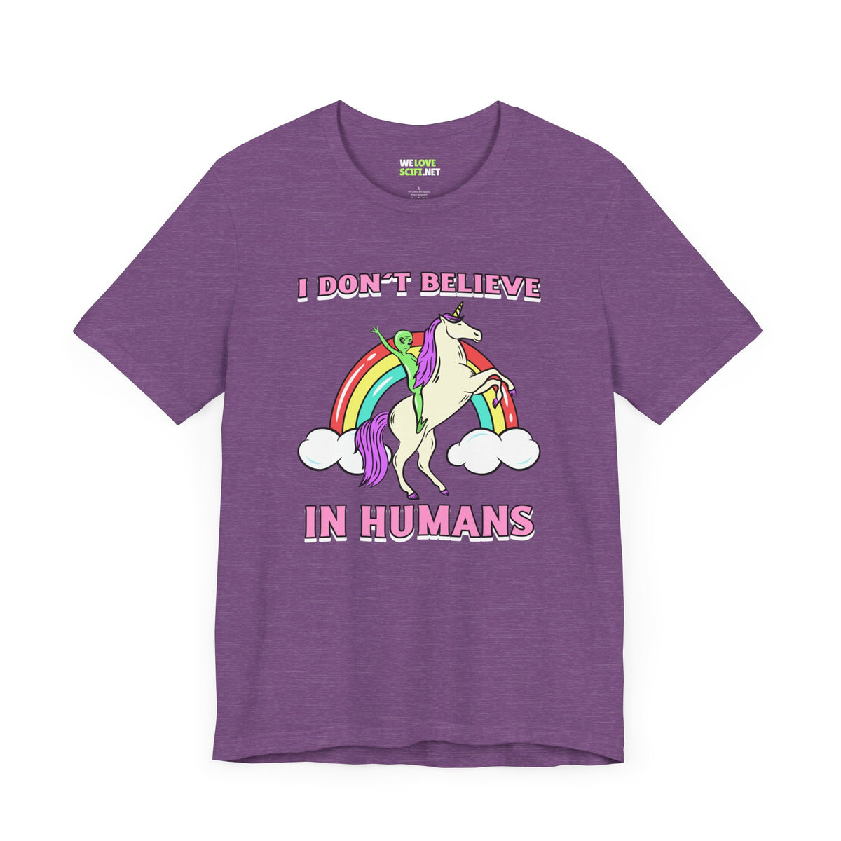 Humans Unicorn UFO Sci-Fi T-Shirt - Sci-Fi T-Shirt