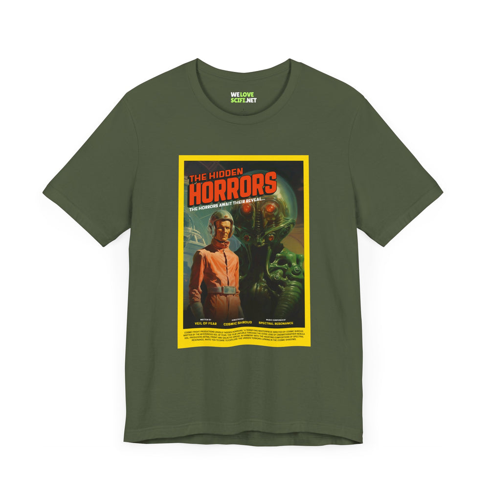 The Hidden Horrors Retro SciFi T-Shirt - SciFi Merchandise