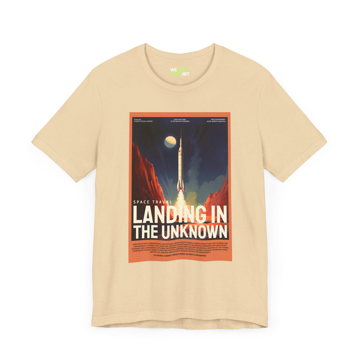 Retro Sci-Fi T-Shirt | Landing in the Unknown | WeLoveSciFi