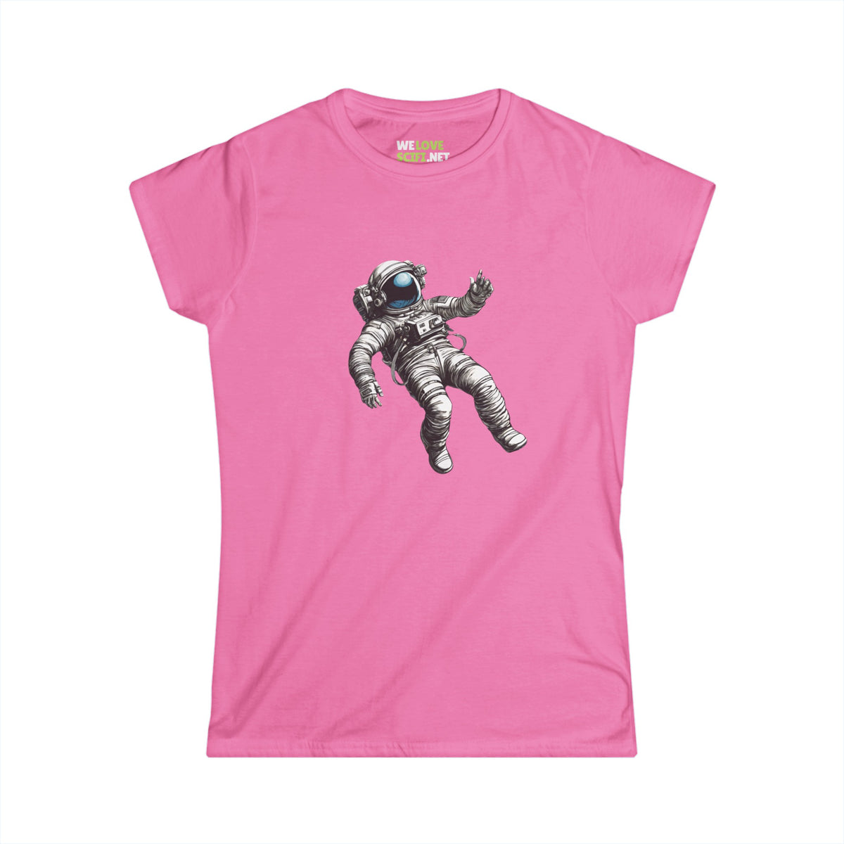 Don't Hold Me Back SpaceArt Astronaut Woman Tee-welovescifi