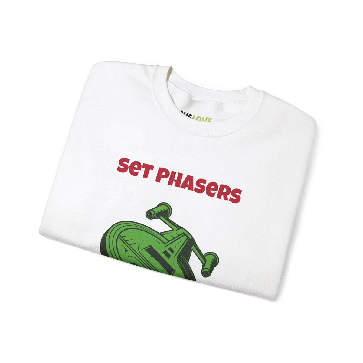 Jolly Phasers Funny SciFi Christmas Crewneck Sweatshirt-welovescifi.net