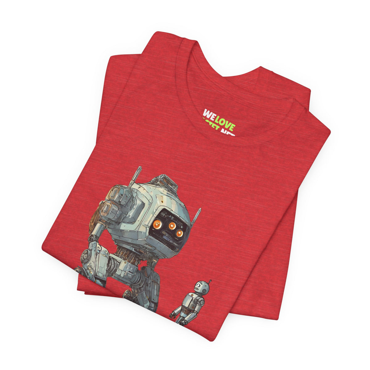 Robot Space Art T-Shirt | Let's Be Friends Sci-Fi Tee