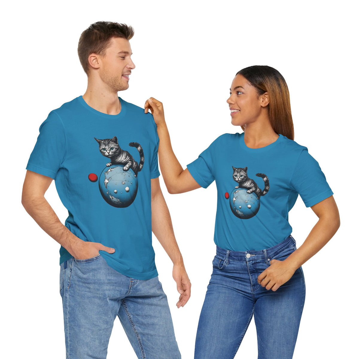 Space Player Cat 3 Sci-Fi T-Shirt | We Love Sci-Fi