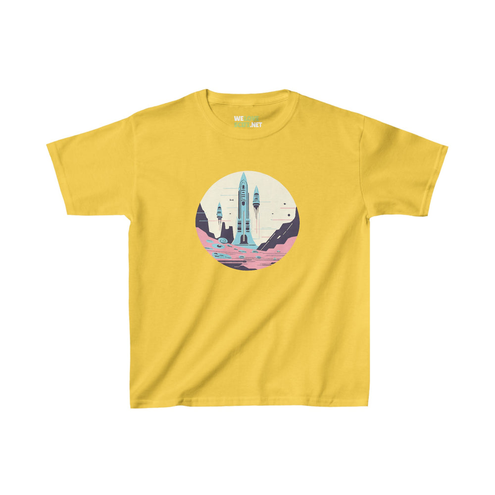 Space Art Tee for Kids | Astronaut Heavy Cotton T-Shirt