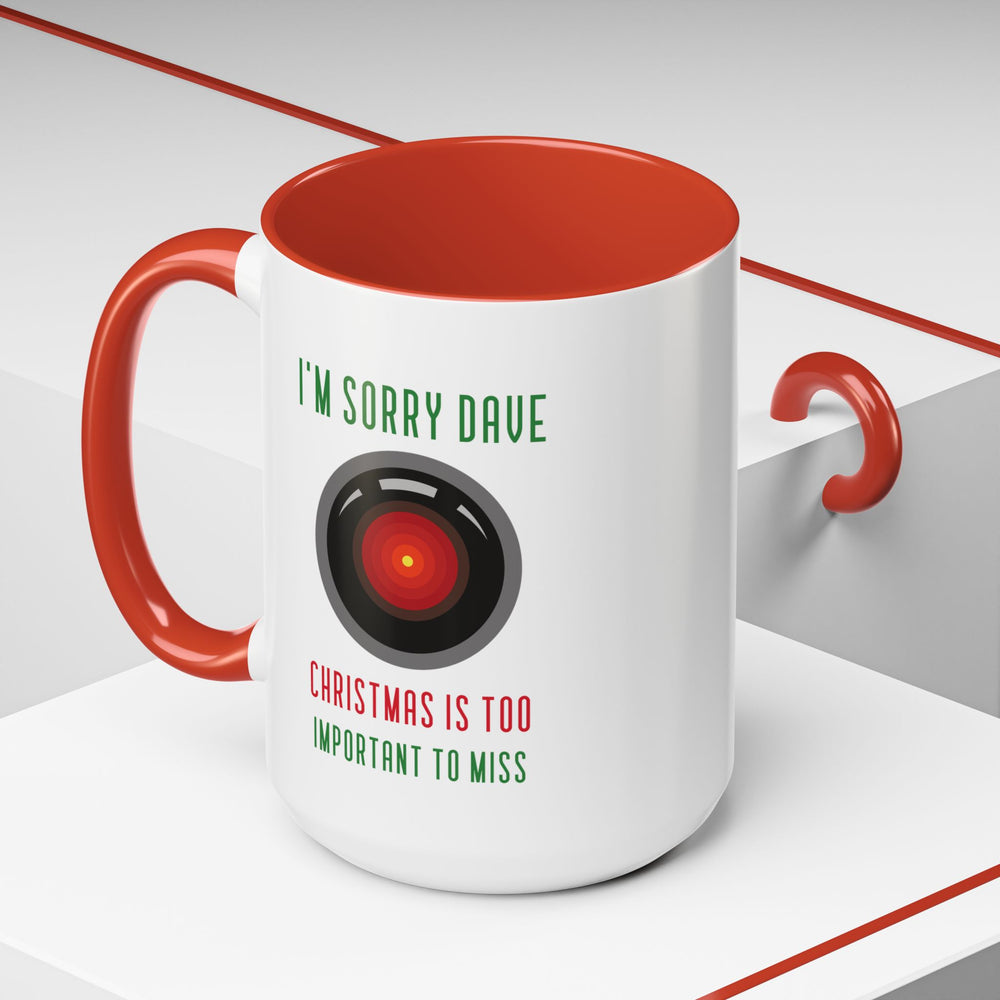 Too Important Christmas Funny HAlL9000 Christmas Accent Mug-welovescifi.net