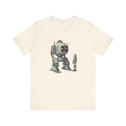 Robot Space Art T-Shirt | Let's Be Friends Sci-Fi Tee