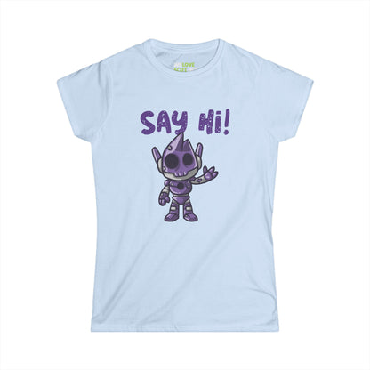 Funny Alien Woman's Tee - Say Hi with Humor | We Love Sci-Fi