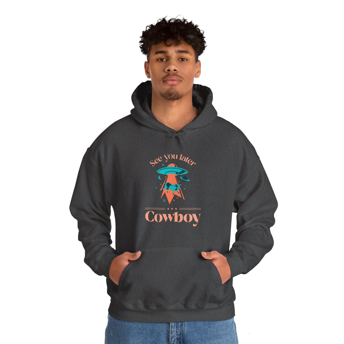 Funny Cow UFO Hoodie - See You Later Cowboy We Love SciFi