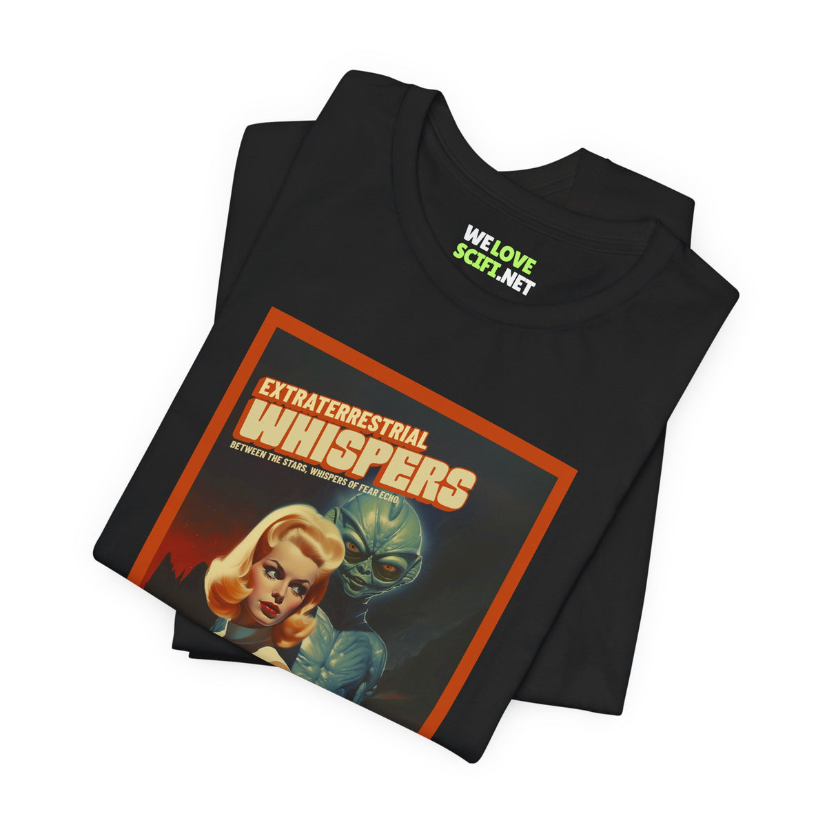 Extraterrestrial Whispers Retro Sci-Fi T-Shirt-welovescifi