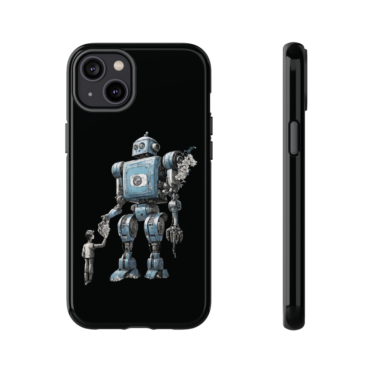 Flowers Robot SpaceArt Sci-Fi Tough iPhone Mobile Cases