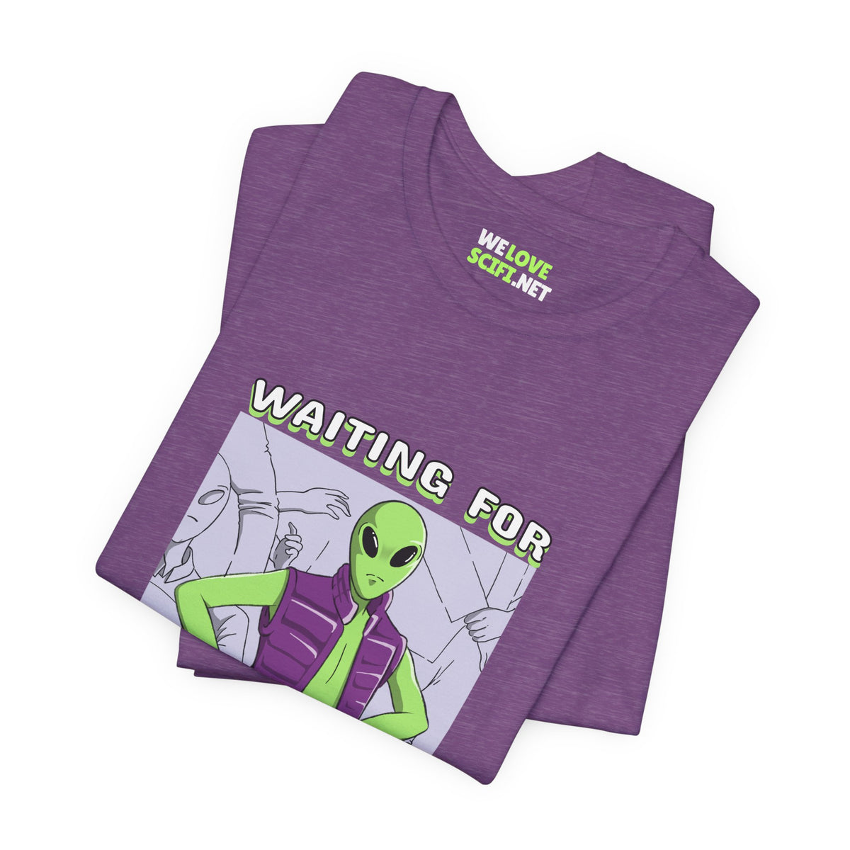 Waiting for UFOs Funny Sci-Fi T-Shirt-welovescifi.net