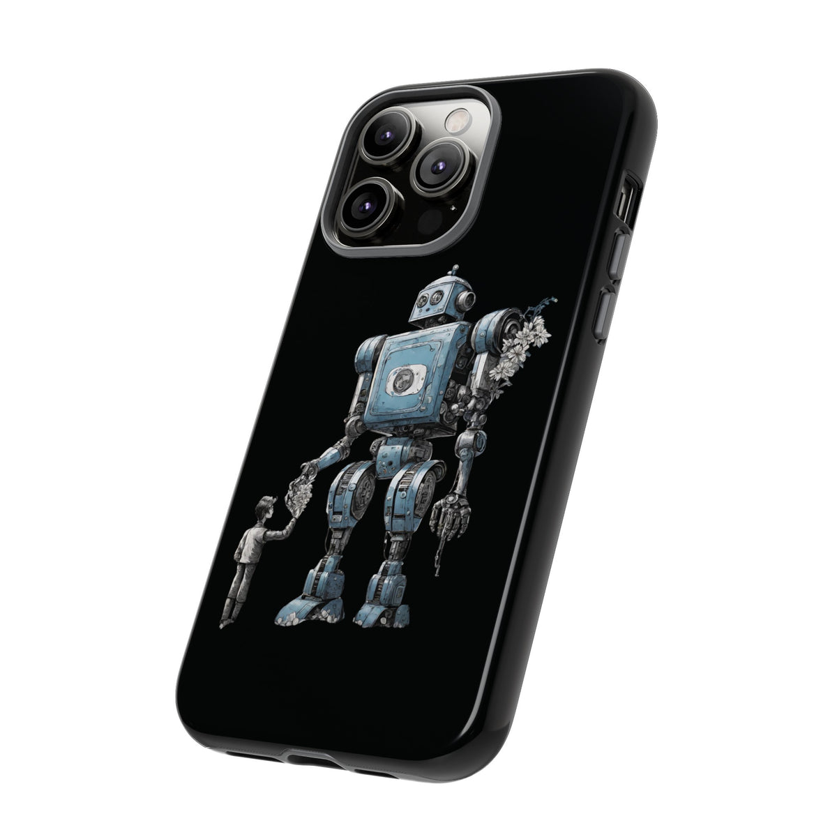 Flowers Robot SpaceArt Sci-Fi Tough iPhone Mobile Cases