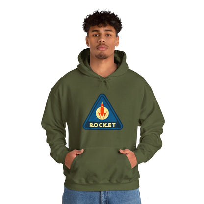 sci-fi hoodie-Rocket Retro Sign SciFi Hoodie-welovescifi.net