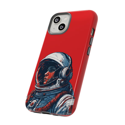 Astronaut In Red SpaceArt Sci-Fi Tough iPhone Mobile Cases