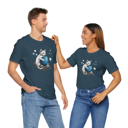 Space Player Cat Sci-Fi T-Shirt | Unique Sci-Fi Tees