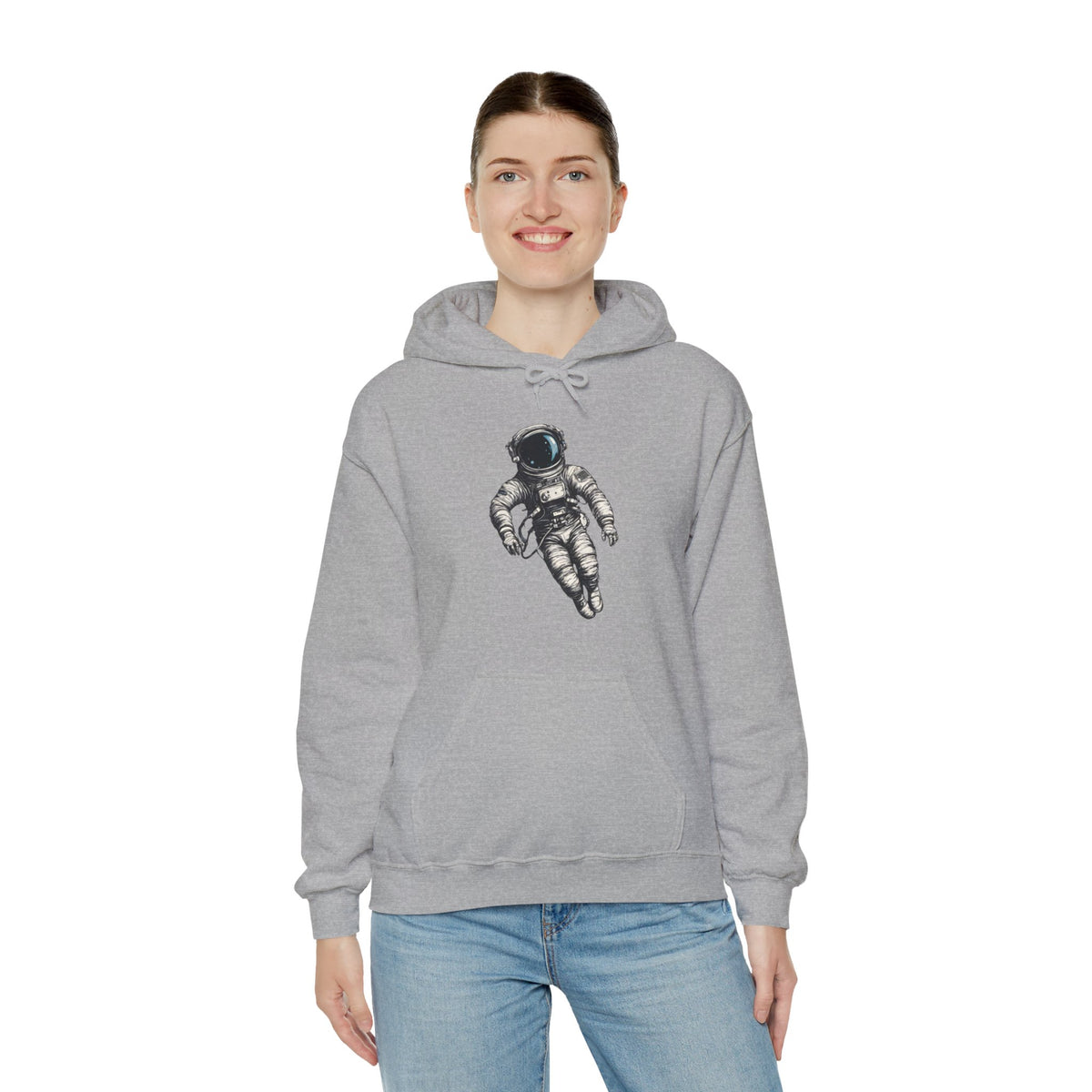 Floating Astronaut SpaceArt Sci-Fi Hoodie-welovescifi.net