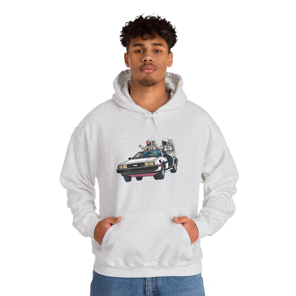 Delorean Party Astronaut Sci-Fi Hoodie-welovescifi.net