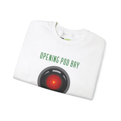 Opening Pod Bay Funny HAL9000 Christmas Crewneck Sweatshirt-welovescifi.net