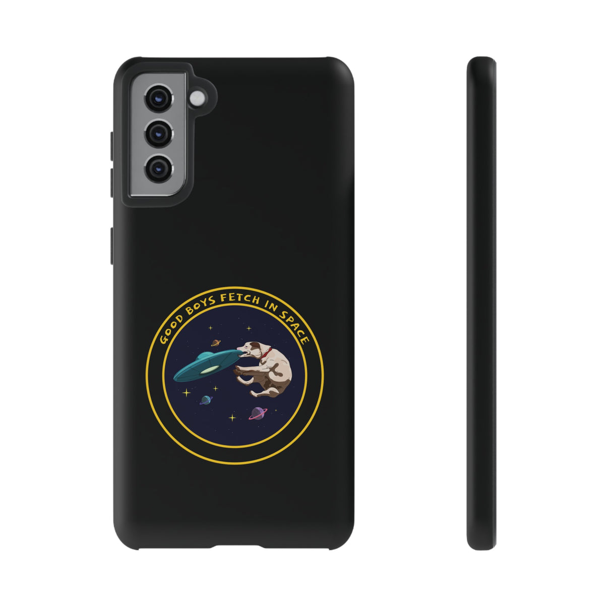 Fetch In Space Dog UFO Tough Samsung Galaxy Mobile Cases