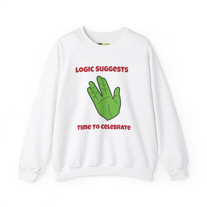 Logic Suggests Funny Spock Christmas Crewneck Sweatshirt-welovescifi.net