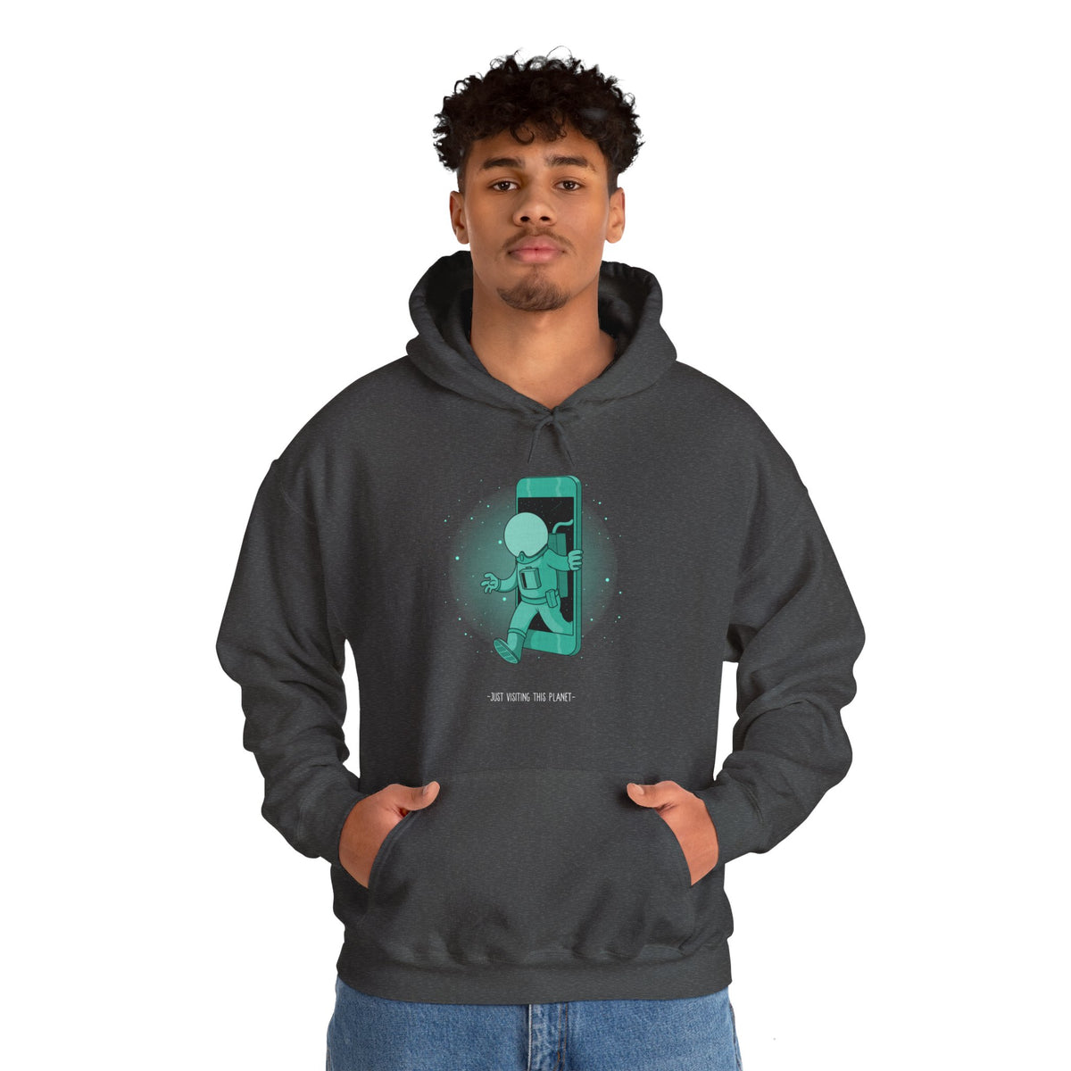 Just Visiting This Planet | Funny Sci-Fi Hoodie WeLoveSciFi