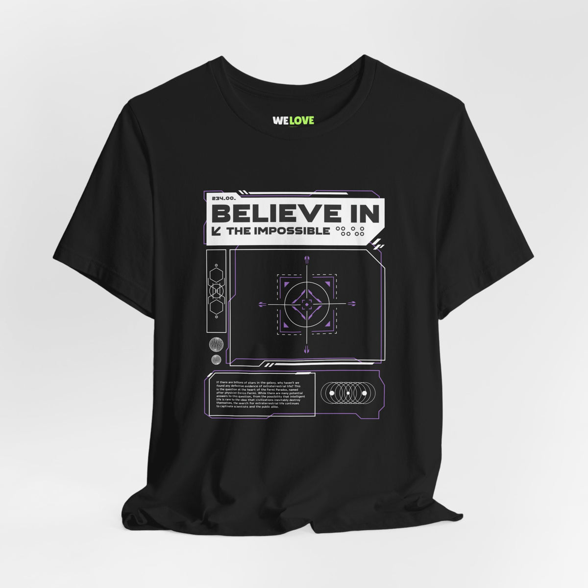 Believe In The Impossible Sci-Fi T-Shirt-welovescifi.net