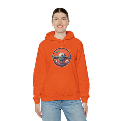 Here to Stay Space Art Hoodie – Sci-Fi Style Apparel