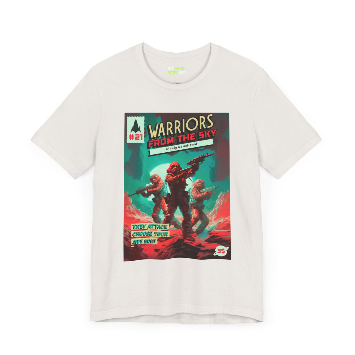 Warriors From The Sky Retro Sci-Fi T-Shirt-welovescifi.net