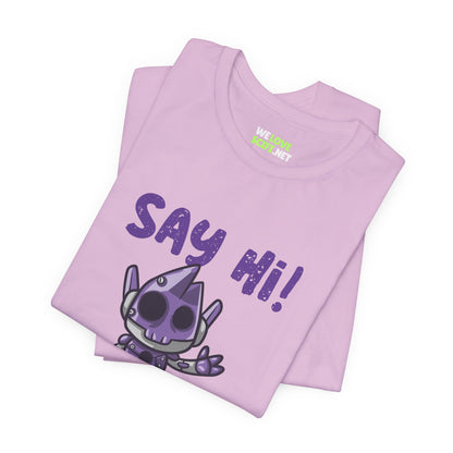 UFO t-shirt-Say Hi Funny UFO Sci-Fi T-Shirt We Love Sci-Fi