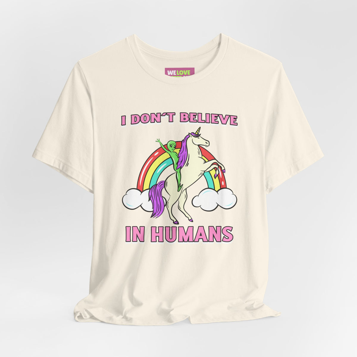 Humans Unicorn UFO Sci-Fi T-Shirt - Sci-Fi T-Shirt