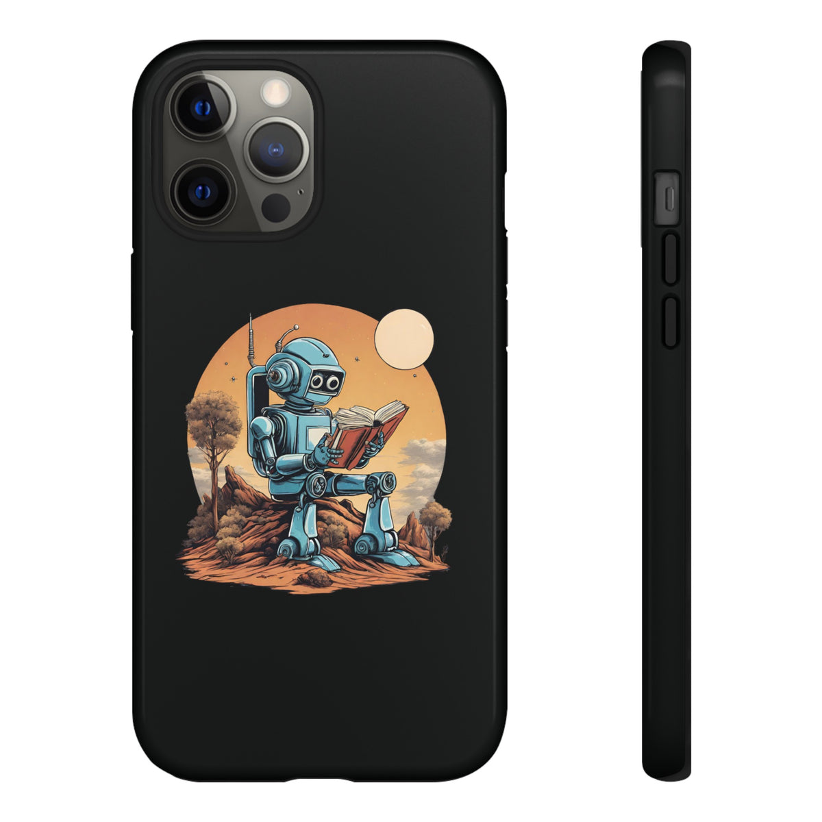 Humans Robot SpaceArt iPhone Cases - Tough Mobile Protection