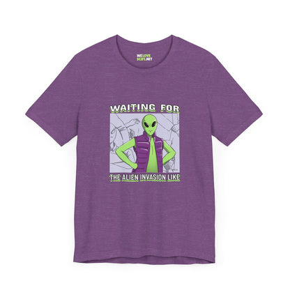 Waiting for UFOs Funny Sci-Fi T-Shirt-welovescifi.net