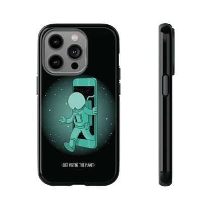 Funny Astronaut iPhone Cases Just Visiting This Planet SciFi