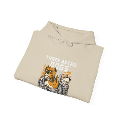 Three Astro Dogs Funny Sci-Fi Hoodie-welovescifi.net