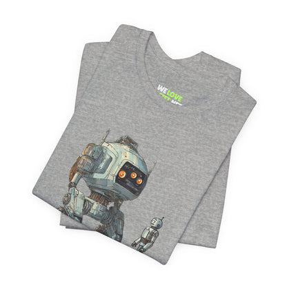 Robot Space Art T-Shirt | Let's Be Friends Sci-Fi Tee