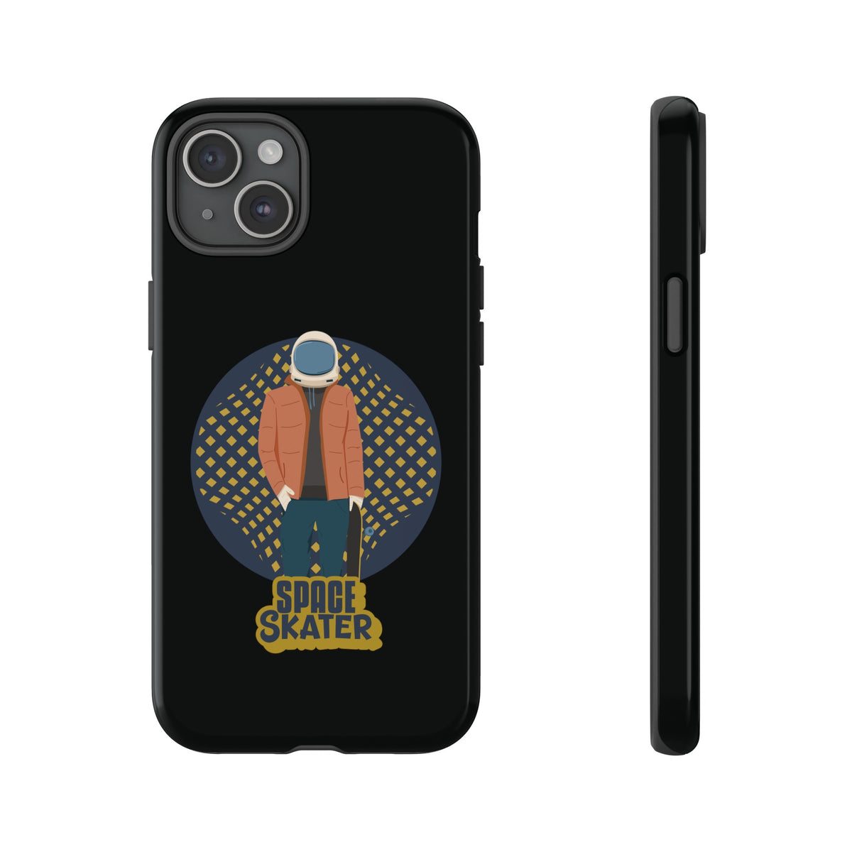 Space Skater Astronaut Sci-Fi Tough iPhone Mobile Cases