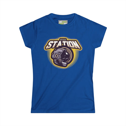 Space Station Astronaut Woman's Tee Sci-Fi Apparel