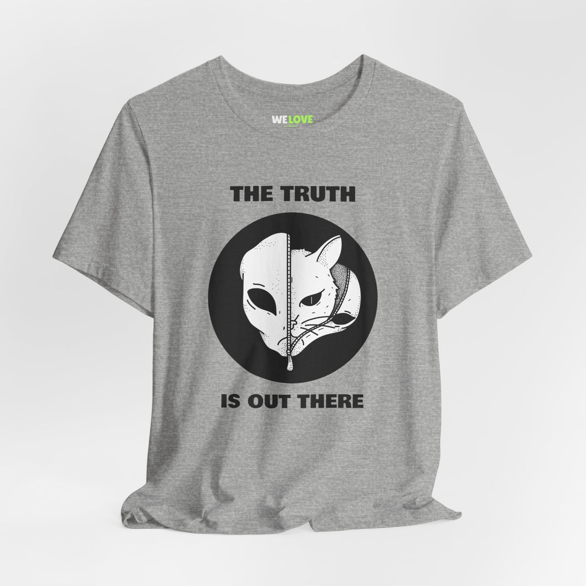 UFO t-shirt-The Truth is Out There Cat UFO Sci-Fi T-Shirt