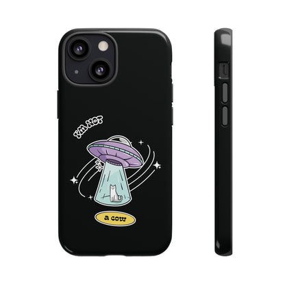 Funny Sci-Fi iPhone Cases | Not a Roswell Cow UFO Design